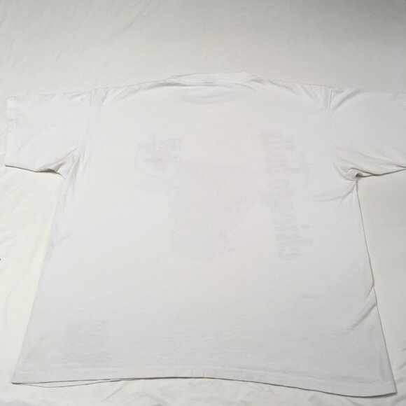 Vintage Men's Early 90's  XL Short Sleeve White Chicago Bulls Tee by The Game - Picture 10 of 15